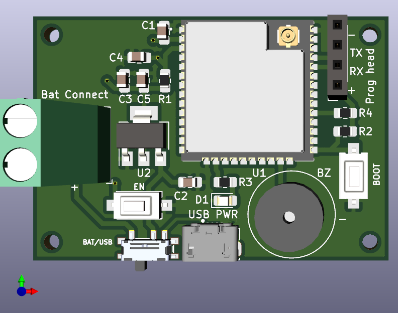 bovenaanzicht van PCB