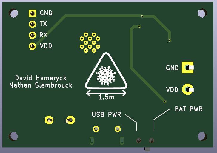 onderaanzicht van de PCB